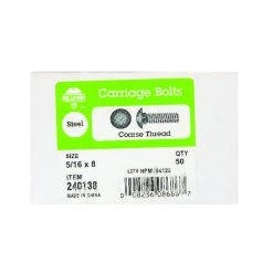 Hillman 5/16 in. X 8 in. L Zinc-Plated Steel Carriage Bolt 50 pk 3 Hillman 5/16 in. X 8 in. L Zinc-Plated Steel Carriage Bolt 50 pk -Cheap HILLMAN Store 01a4f8a8 d929 4383 9a6d de1c9a68b381
