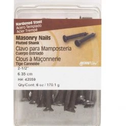 Hillman 2-1/2 in. Masonry Steel Nail Flat Head