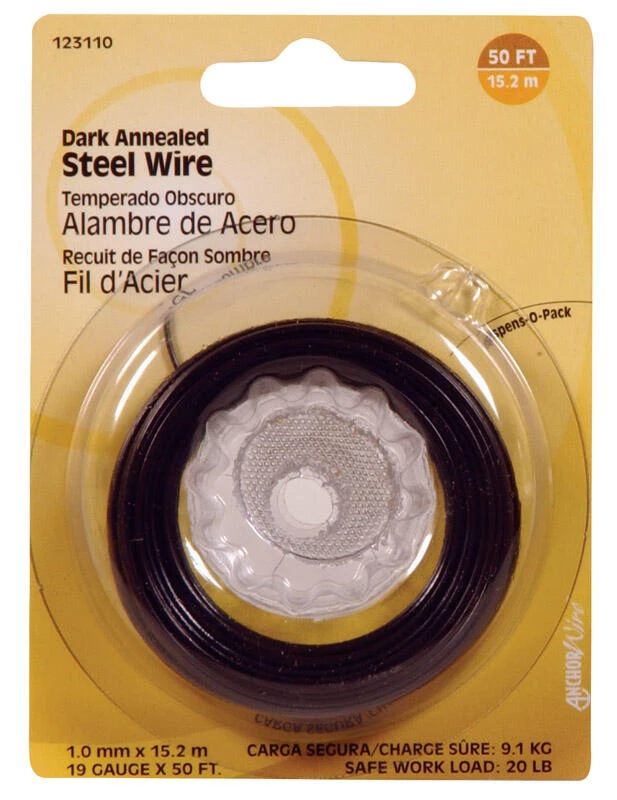 Hillman 50 ft. L Black Annealed Steel 19 Ga. Wire 1 Hillman 50 ft. L Black Annealed Steel 19 Ga. Wire