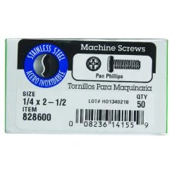 Hillman No. 1/4-20 X 2-1/2 in. L Phillips Flat Head Stainless Steel Machine Screws 50 pk -Cheap HILLMAN Store 09385f0a 8505 462c 8159 33a731eb9636