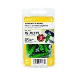 Hillman 1/4 in. D X 1-1/2 in. L Plastic Ribbed Head Ribbed Anchor 20 pk -Cheap HILLMAN Store 0baa0756 09cf 4b6f b62b d7899402b88c