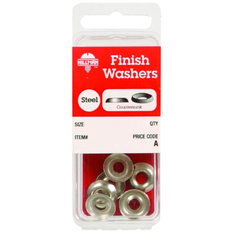 Hillman Nickel-Plated Steel .164 in. Finish Washer 10 pk 1 Hillman Nickel-Plated Steel .164 in. Finish Washer 10 pk