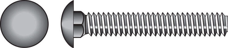 Hillman 1/4 in. X 2-1/2 in. L Zinc-Plated Steel Carriage Bolt 100 pk 1 Hillman 1/4 in. X 2-1/2 in. L Zinc-Plated Steel Carriage Bolt 100 pk