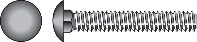 Hillman 1/4 in. X 3-1/2 in. L Hot Dipped Galvanized Steel Carriage Bolt 100 pk 1 Hillman 1/4 in. X 3-1/2 in. L Hot Dipped Galvanized Steel Carriage Bolt 100 pk