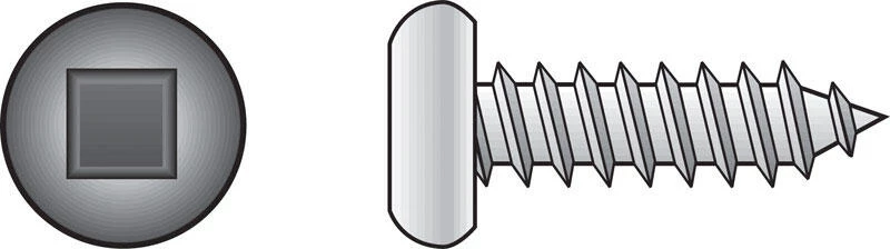 Hillman No. 6 X 1-1/4 in. L Square Hex Head Sheet Metal Screws 100 pk 1 Hillman No. 6 X 1-1/4 in. L Square Hex Head Sheet Metal Screws 100 pk