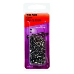Hillman 19 Ga. X 1/2 in. L Bright Steel Wire Nails 1 pk 1.75 oz