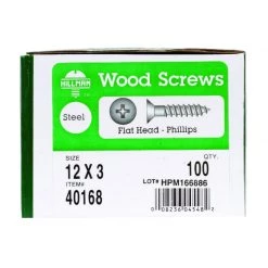 Hillman No. 12 X 3 in. L Phillips Zinc-Plated Wood Screws 100 pk 3 Hillman No. 12 X 3 in. L Phillips Zinc-Plated Wood Screws 100 pk -Cheap HILLMAN Store 1663792b 6c39 40a0 8d4a fe5a5af17e00