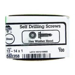 Hillman No. 12-14 X 1 in. L Hex Hex Washer Head Sheet Metal Screws 100 pk
