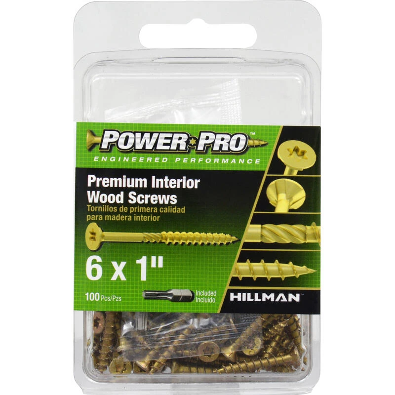Hillman Power Pro No. 6 X 1 in. L Star Wood Screws 100 pk 3 Hillman Power Pro No. 6 X 1 in. L Star Wood Screws 100 pk - Image 3