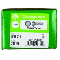 Hillman 5/16 in. X 6 in. L Zinc-Plated Steel Carriage Bolt 50 pk -Cheap HILLMAN Store 1b6468bb fded 4ccd b8da cadc3282dd92