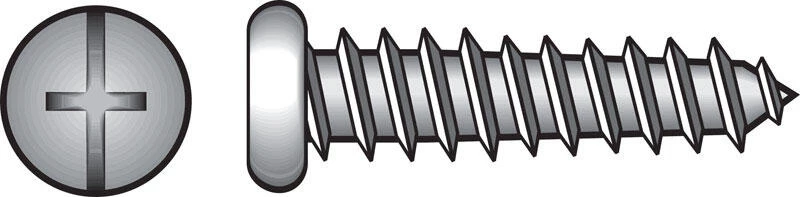 Hillman No. 12 X 3/4 in. L Phillips/Slotted Pan Head Sheet Metal Screws 100 pk 1 Hillman No. 12 X 3/4 in. L Phillips/Slotted Pan Head Sheet Metal Screws 100 pk