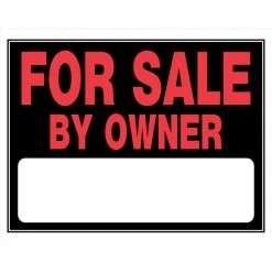 Hillman English Black For Sale Sign 15 in. H X 22 in. W