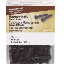Hillman 1 in. Masonry Steel Nail Flat Head