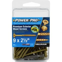 Hillman Power Pro No. 9 X 2-1/2 in. L Star Flat Head Exterior Deck Screws 50 pk -Cheap HILLMAN Store 1fcad33f 245a 40a5 bbb5 3f355a0b365e