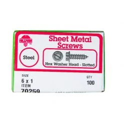 Hillman No. 6 X 1 in. L Slotted Hex Washer Head Sheet Metal Screws 100 pk -Cheap HILLMAN Store 21d60952 b7a9 402b a3cd ca8efda34d23