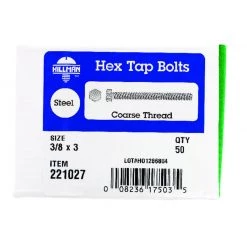Hillman 3/8 in. D X 3 in. L Zinc Plated Steel Hex Tap Bolt 50 pk -Cheap HILLMAN Store 22486017 7195 4a47 bee1 c446b510d2dd