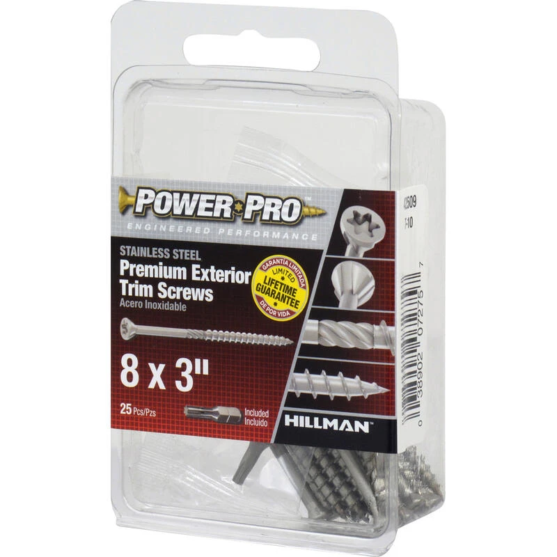 Hillman Power Pro No. 8 X 3 in. L Star Trim Screws 25 pk 4 Hillman Power Pro No. 8 X 3 in. L Star Trim Screws 25 pk - Image 4