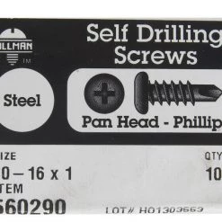 Hillman No. 10-16 X 1 in. L Phillips Pan Head Self- Drilling Screws 100 pk