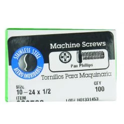 Hillman No. 10-24 X 1/2 in. L Phillips Pan Head Stainless Steel Machine Screws 100 pk -Cheap HILLMAN Store 23e9f163 8ced 4685 beaa 8e7b082b69d8