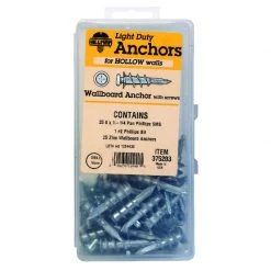 Hillman .164 in. D X 1-1/4 in. L Zinc Pan Head Wallboard Anchor Kit 1 pk