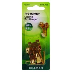 Hillman AnchorWire Brass-Plated Gold Professional Picture Hanger 40 lb 3 pk