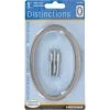 Hillman Distinctions 5 in. Silver Steel Screw-On Number 0 1 pc