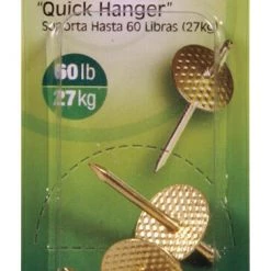 Hillman Brass-Plated Gold One Piece Quick Hanger 60 lb 3 pc