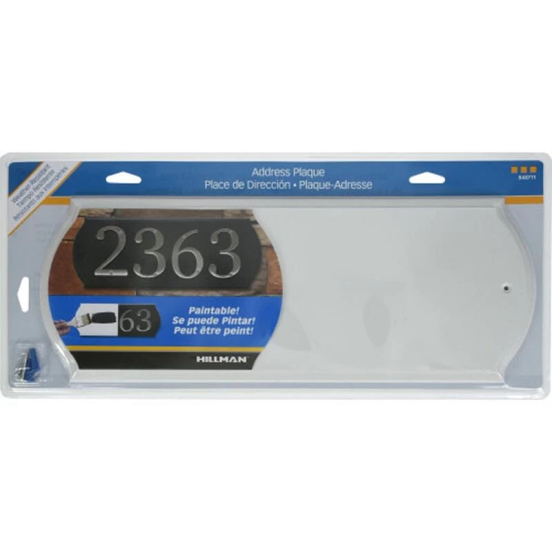 Hillman White Wood Paintable Address Plate 1 Hillman White Wood Paintable Address Plate