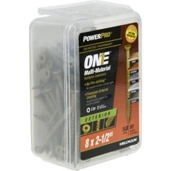 Hillman POWERPRO ONE No. 8 X 2-1/2 in. L Star Flat Head Multi-Material Screw 1 lb 91 pk -Cheap HILLMAN Store 29b1454b 96c6 4182 974b 9414b457bde6