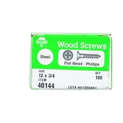 Hillman No. 12 X 3/4 in. L Phillips Zinc-Plated Wood Screws 100 pk -Cheap HILLMAN Store 2c7d292d 10a6 47c6 862a 869fb6b6a472