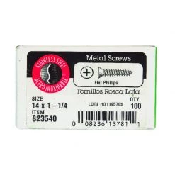 Hillman No. 14 X 1-1/4 in. L Phillips Flat Head Sheet Metal Screws 100 pk 3 Hillman No. 14 X 1-1/4 in. L Phillips Flat Head Sheet Metal Screws 100 pk -Cheap HILLMAN Store 2d66cc94 7ef7 4779 ad5b c4466a4e7410