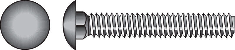 Hillman 5/16 in. X 3 in. L Zinc-Plated Steel Carriage Bolt 100 pk 1 Hillman 5/16 in. X 3 in. L Zinc-Plated Steel Carriage Bolt 100 pk