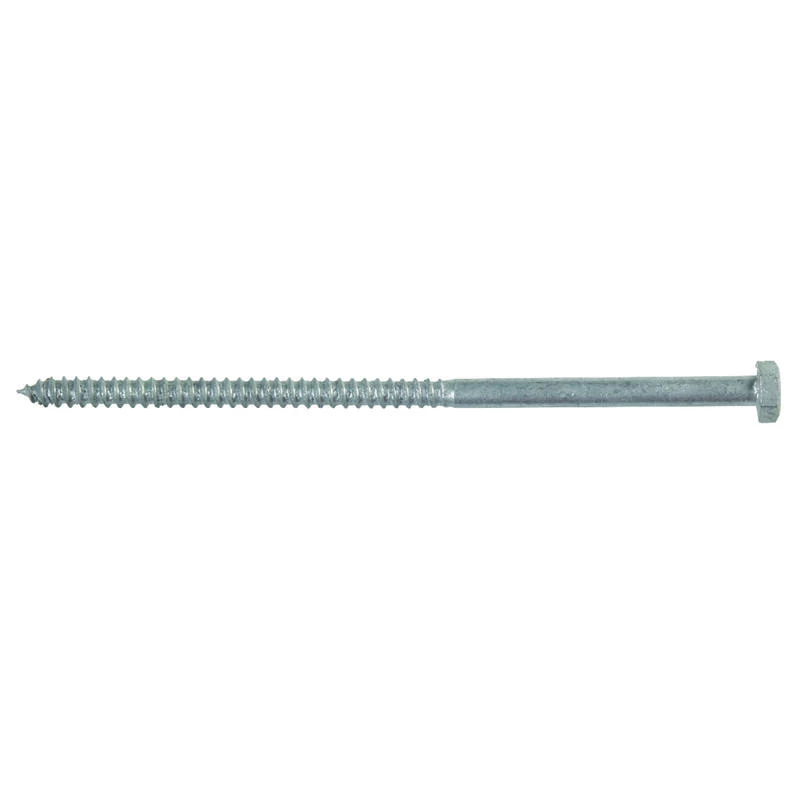 Hillman 1/4 in. X 6 in. L Hex Hot Dipped Galvanized Steel Lag Screw 100 pk 2 Hillman 1/4 in. X 6 in. L Hex Hot Dipped Galvanized Steel Lag Screw 100 pk - Image 2