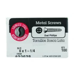 Hillman No. 6 X 1-1/4 in. L Phillips Oval Head Sheet Metal Screws 100 pk -Cheap HILLMAN Store 33a60130 27dc 4eeb b350 07d9cd4babad