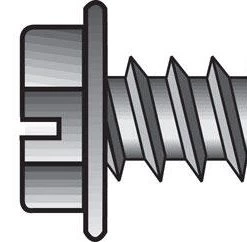 Hillman No. 6 X 1-1/2 in. L Slotted Hex Washer Head Sheet Metal Screws 100 pk