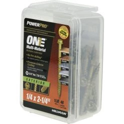 Hillman POWERPRO ONE 1/4 in. X 2-1/4 in. L Star Hex Washer Head Multi-Material Screw 1 lb 46 pk -Cheap HILLMAN Store 402bf33c a67c 4728 84ef 1aa312019958