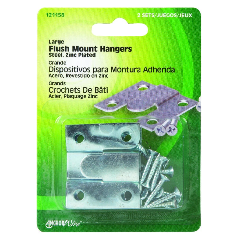 Hillman AnchorWire Silver Flush-Mount Picture Hanger 3 lb 2 pk 1 Hillman AnchorWire Silver Flush-Mount Picture Hanger 3 lb 2 pk