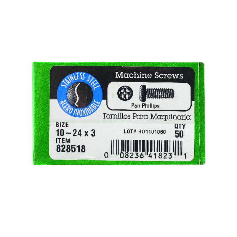 Hillman No. 10-24 X 3 in. L Phillips Pan Head Stainless Steel Machine Screws 50 pk 2 Hillman No. 10-24 X 3 in. L Phillips Pan Head Stainless Steel Machine Screws 50 pk - Image 2