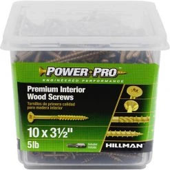 Hillman Power Pro No. 10 X 3-1/2 in. L Star Bronze Ceramic Wood Screws 5 lb 295 pk -Cheap HILLMAN Store 43d8d3cd 57e6 4ca3 a375 e4124f775543