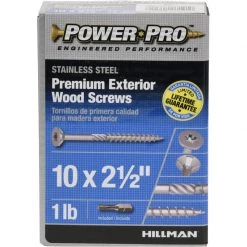 Hillman Power Pro No. 10 X 2-1/2 in. L Star Flat Head Exterior Deck Screws 1 lb -Cheap HILLMAN Store 45752b76 3802 461f ac31 1c4dfa4e72e6