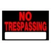 Hillman English Black No Trespassing Sign 8 in. H X 12 in. W