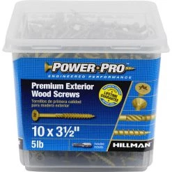 Hillman Power Pro No. 10 X 3-1/2 in. L Star Flat Head Premium Deck Screws 5 lb 295 pk 6 Hillman Power Pro No. 10 X 3-1/2 in. L Star Flat Head Premium Deck Screws 5 lb 295 pk -Cheap HILLMAN Store 4f8915f3 ecf4 4a35 9297 a6f0ee84407d