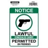 Hillman English White Notice Sign 10 in. H X 14 in. W