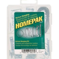 Hillman Homepak Zinc Silver Standard Picture Hanging Set 30 lb 50 pk