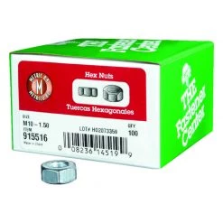 Hillman M10-1.50 mm Zinc-Plated Steel Metric Hex Nut 100 pk