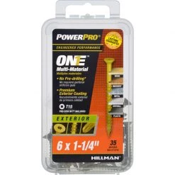 Hillman POWERPRO ONE No. 6 X 1-1/4 in. L Star Flat Head Multi-Material Screw 35 pk