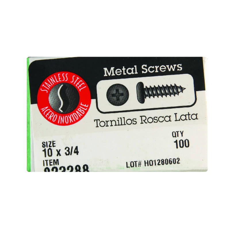 Hillman No. 10 X 3/4 in. L Phillips Pan Head Sheet Metal Screws 100 pk 2 Hillman No. 10 X 3/4 in. L Phillips Pan Head Sheet Metal Screws 100 pk - Image 2