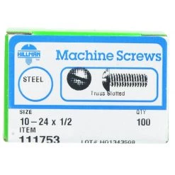Hillman No. 10-24 X 1/2 in. L Combination Truss Head Zinc-Plated Steel Machine Screws 100 pk -Cheap HILLMAN Store 60efcd3f 01a9 4d6c b0b1 f0b0d29b87b3