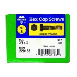 Hillman 3/8 in. D X 2 in. L Heat Treated Steel Hex Head Cap Screw 100 pk -Cheap HILLMAN Store 60f3a94c e6fb 43b8 998b 3619510a1cfc