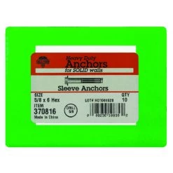 Hillman 5/8 in. D X 6 in. L Steel Hex Head Sleeve Anchors 10 pk 5 Hillman 5/8 in. D X 6 in. L Steel Hex Head Sleeve Anchors 10 pk -Cheap HILLMAN Store 61ecd953 2206 494b afa8 e40a22056b52